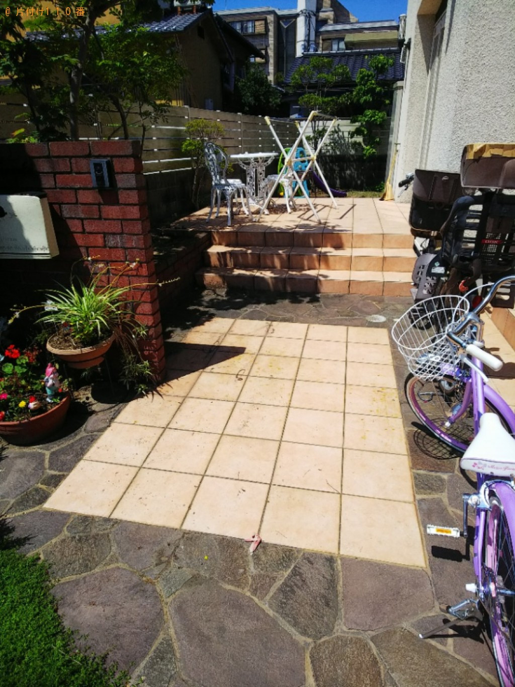 【福山市】三輪車、自転車、プランター、布団干し、鉢植え等の回収